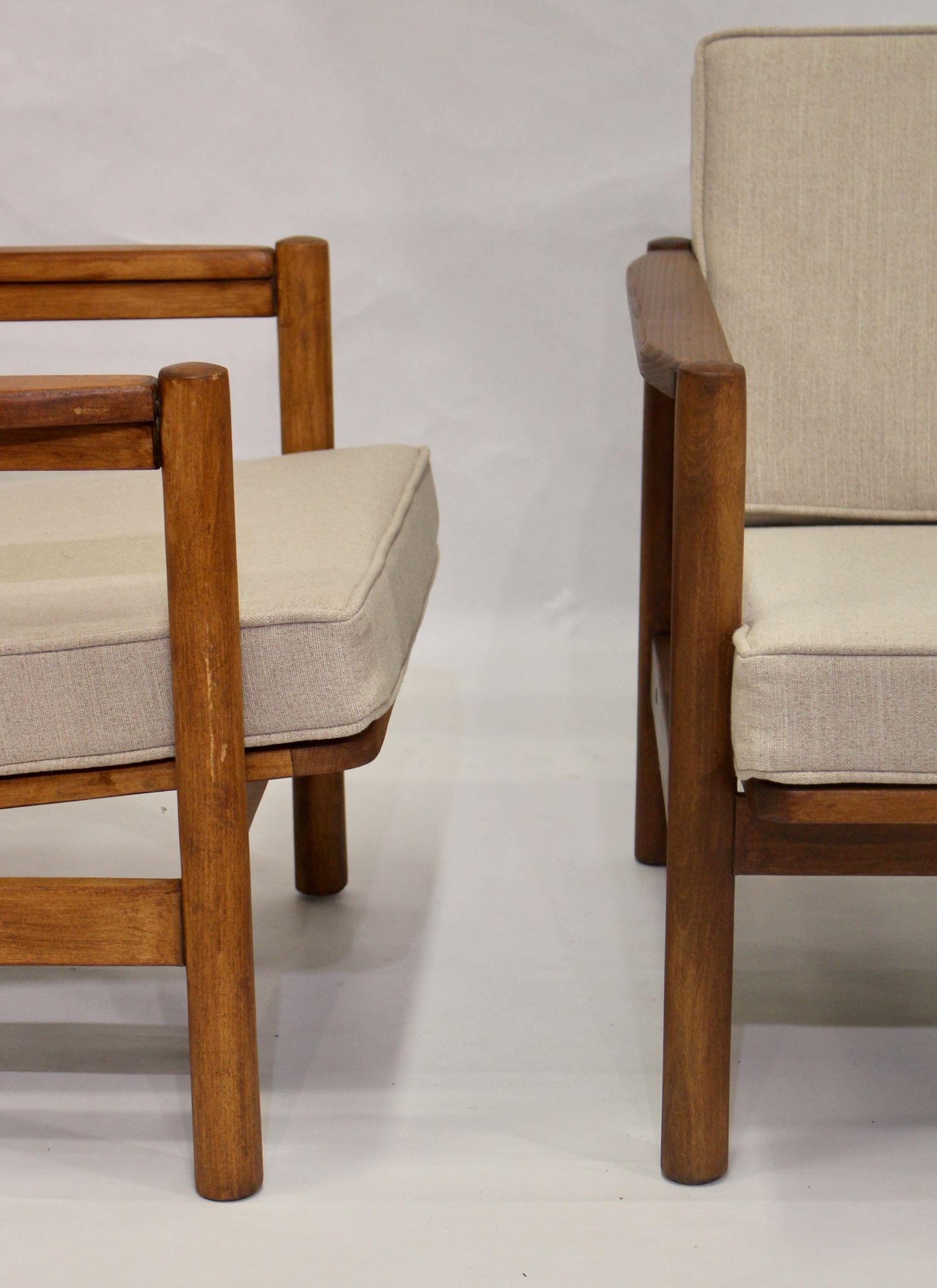 Pair of 60s Scandinavian style armchairs
