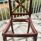 Solid mahogany chair, Restoration period, 19th century