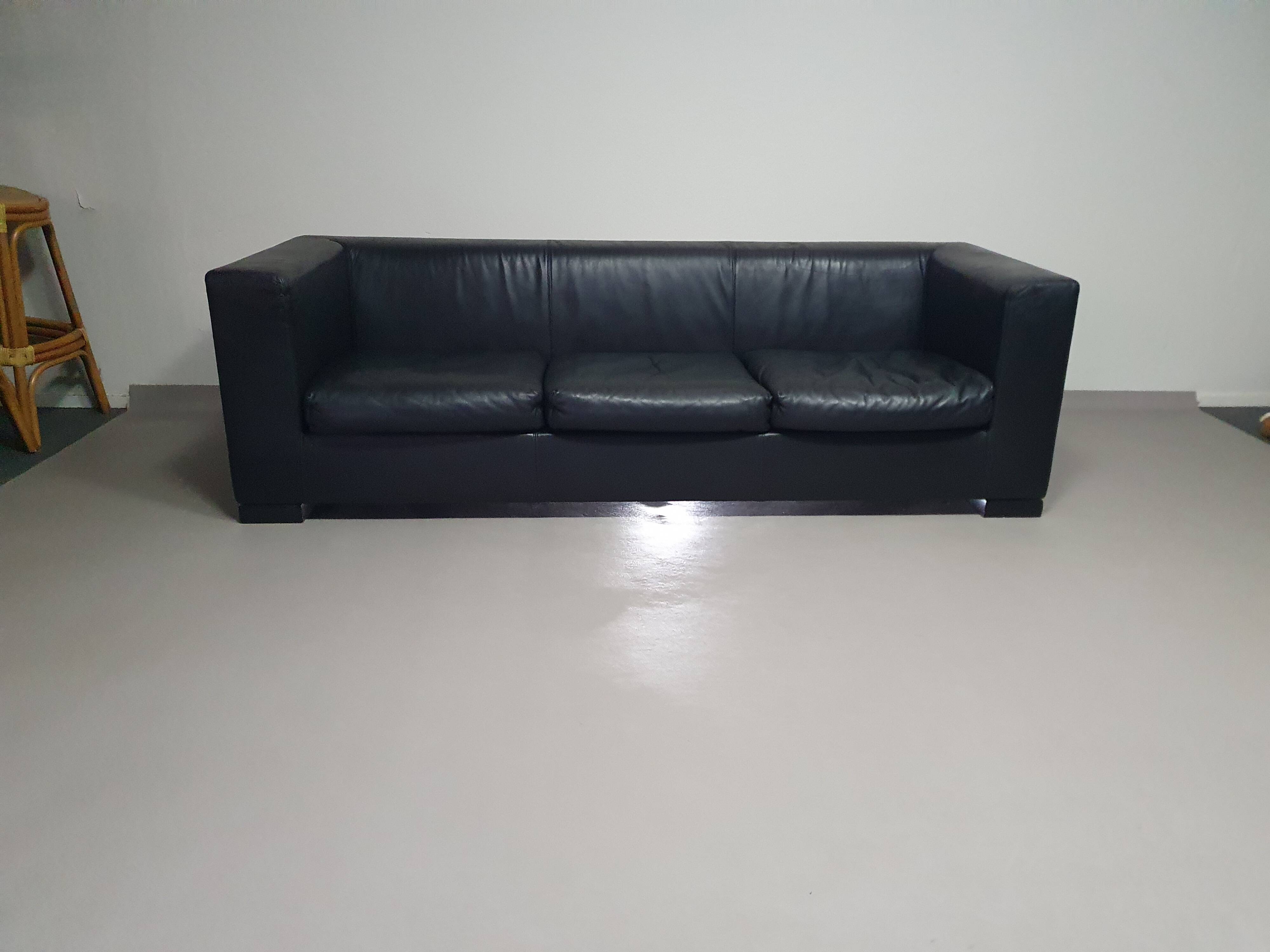 Wittmann leather sofa Camin by Paolo Piva