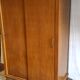 Compas feet cabinet 2 oak sliding doors - 50s