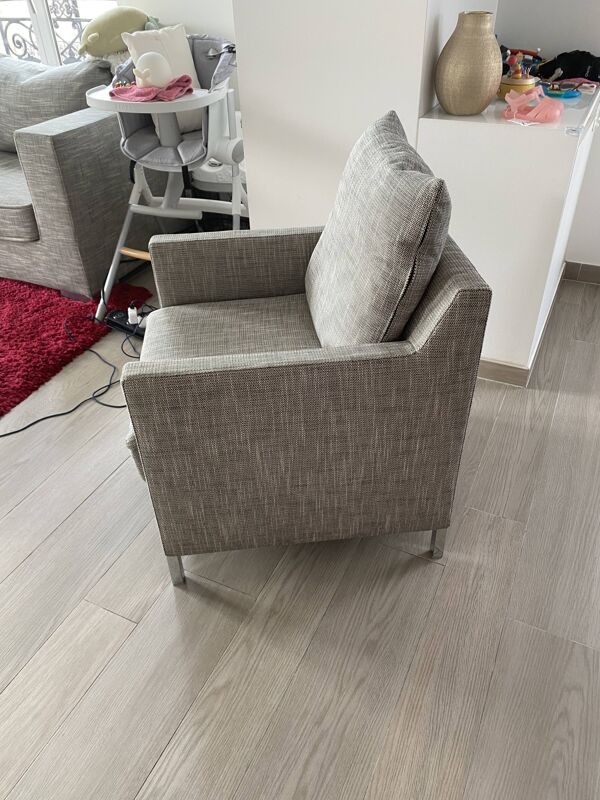 Fauteuil cinna gris