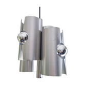 Suspension vintage tubes d'aluminium brossé