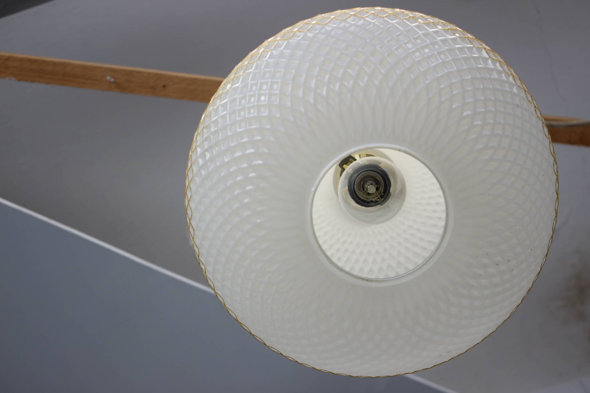 Glass pendant light, Czechoslovakia, 1970s