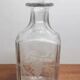 Chiseled glass liquor carafe, vintage, 1950s