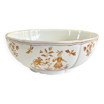 Large Longchamp salad bowl Moustiers Olérys decor