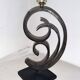 Paire de pieds de lampe d'époque art deco en fer forgé