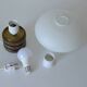 Vintage mushroom desk lamp bedside light brass and wood table lamp 1970's