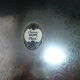 Silver metal serving tray 35.5 cm