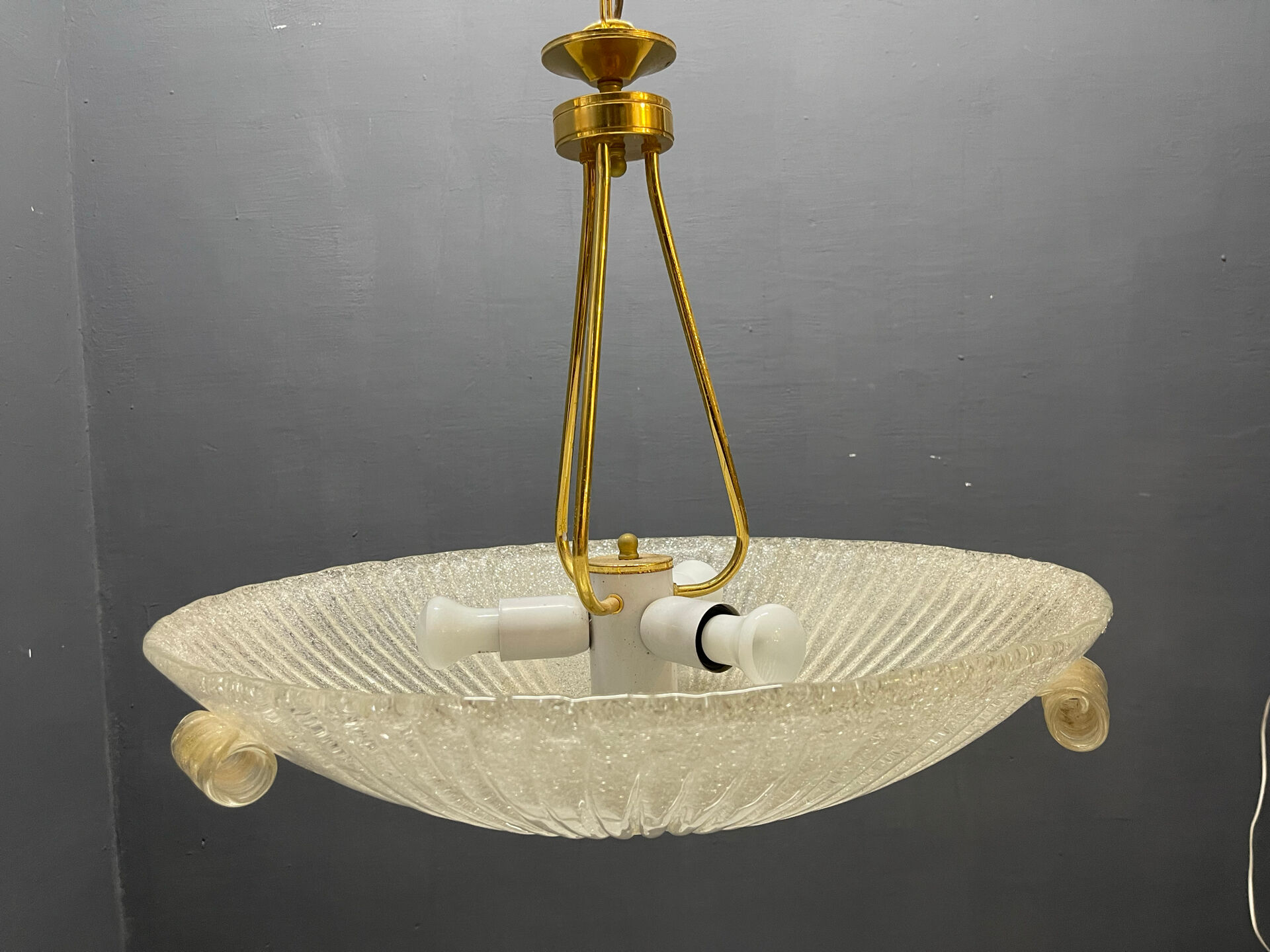 Large Murano Glass Pendant Light, Italy, 1970s
