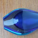 Murano glass Sommerso blue soliflore vase