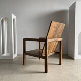 Armchair in natural wood (teak) minimalist design