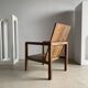 Fauteuil en bois naturel (teck) design minimaliste