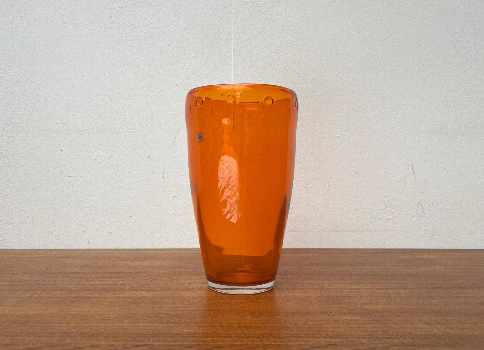 Vintage glass vase by Hysteria, 1980s.