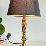 Chic bronze lamp with vintage gold patina