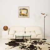 Camaleonda Sofa by Mario Bellini renovated in linen upholstery