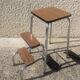Vintage 60s 70s folding step stool formica