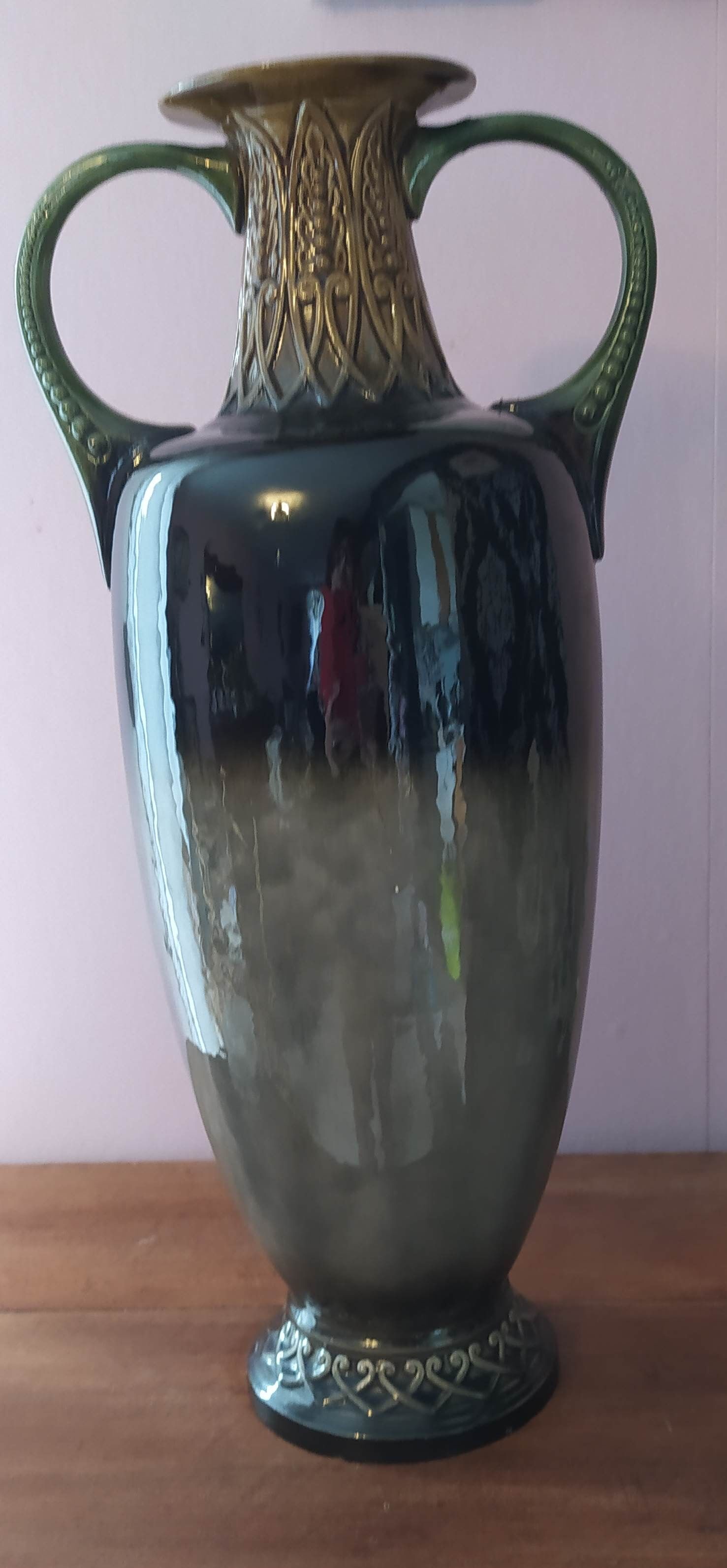 Large art deco ceramic vase form Amphora