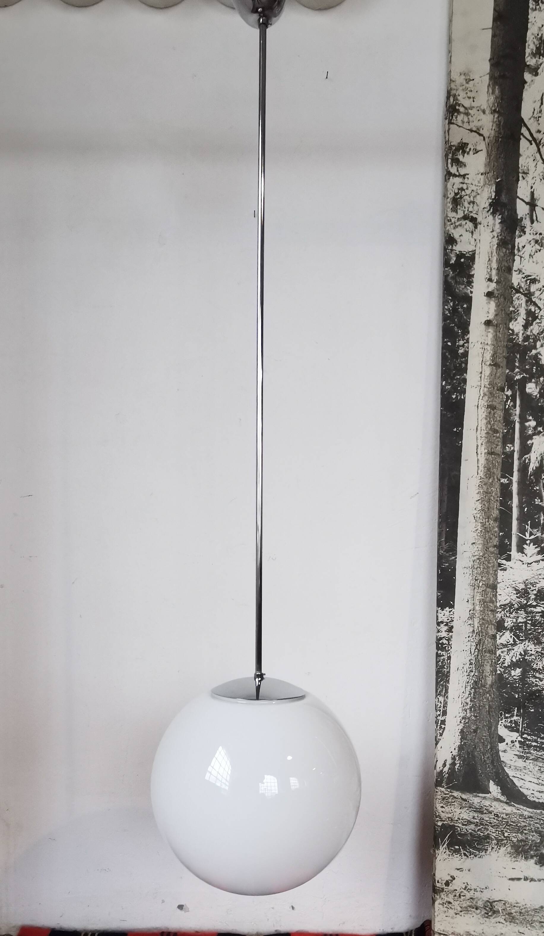 Technolumen white opaline ball pendant light