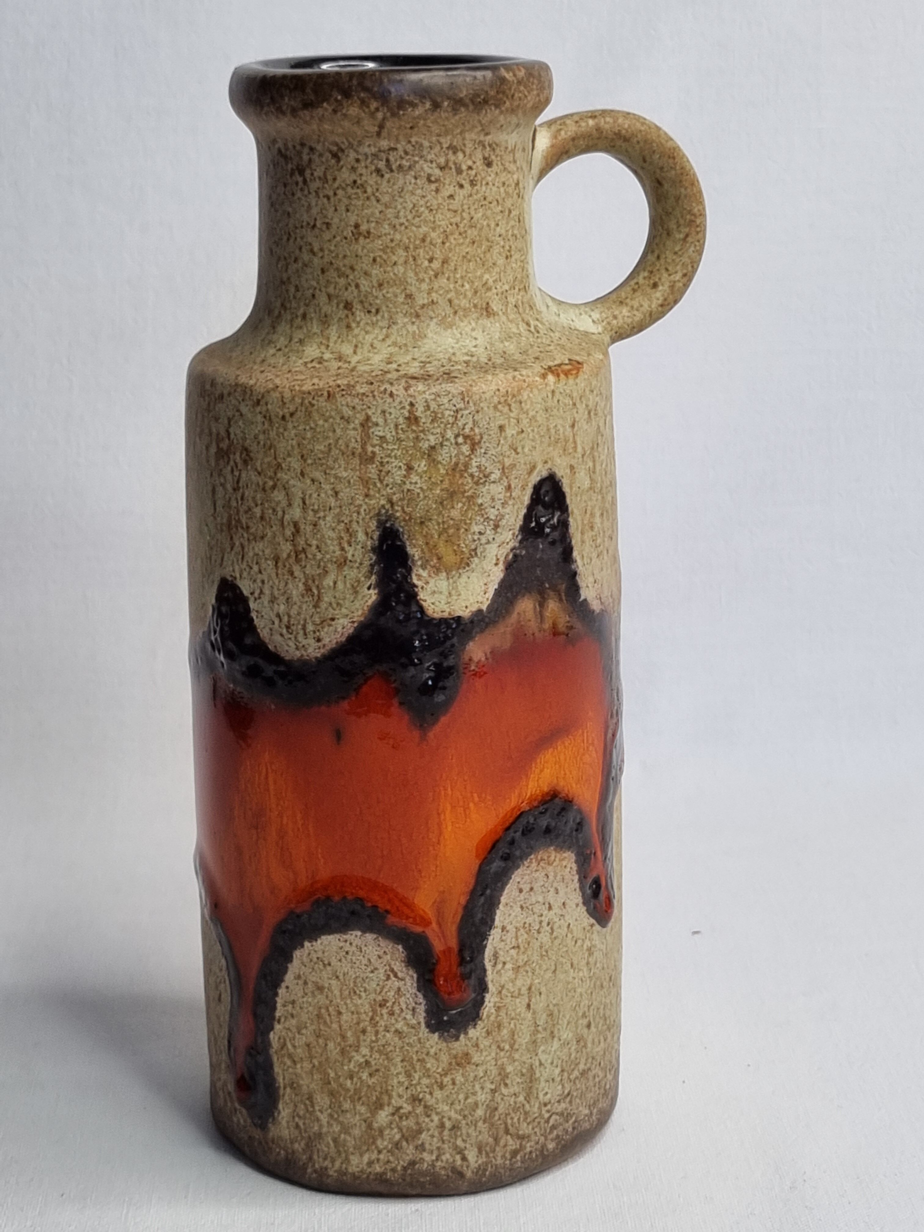 Fat Lava Vase by Scheurich West Germany, 1960s-70s, 20 cm