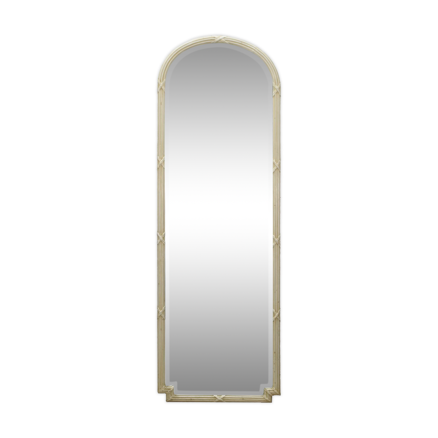 1900 style laqué wood store mirror - 221x74cm