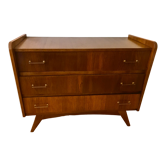 Solid oak chest of drawers 3 drawers brass handle