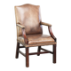 Chaise de bureau/chaise d'appoint Gainsborough en cuir de vache de style anglais du 20e siècle