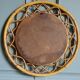 Miroir rond en rotin France 1960