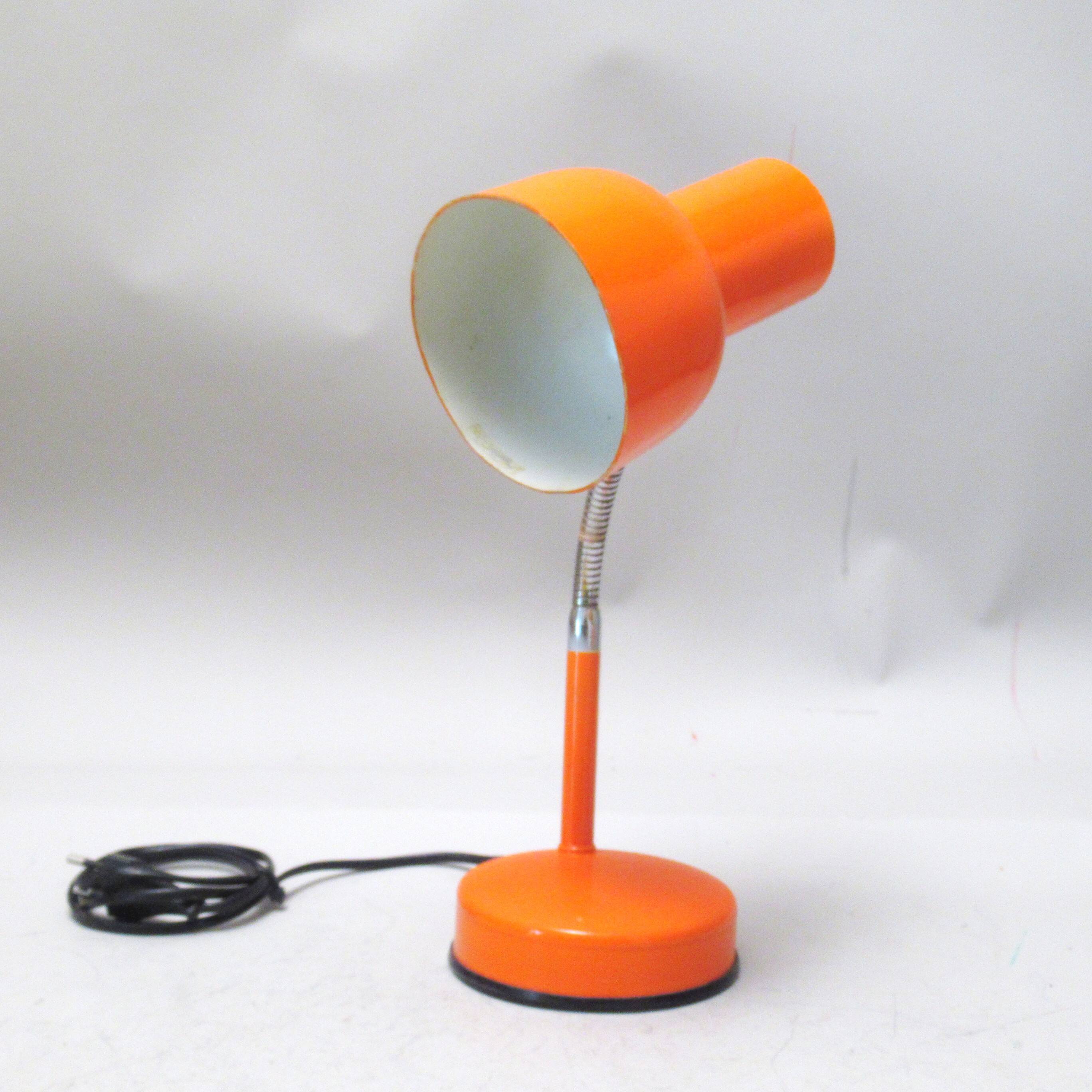 Lampe de bureau orange années 70