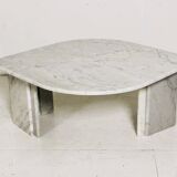 Italian teardrop marble coffee table, 1980s, made by