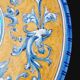 Large grotesque plate (Urbino/Castelli style), made in Italy, pei