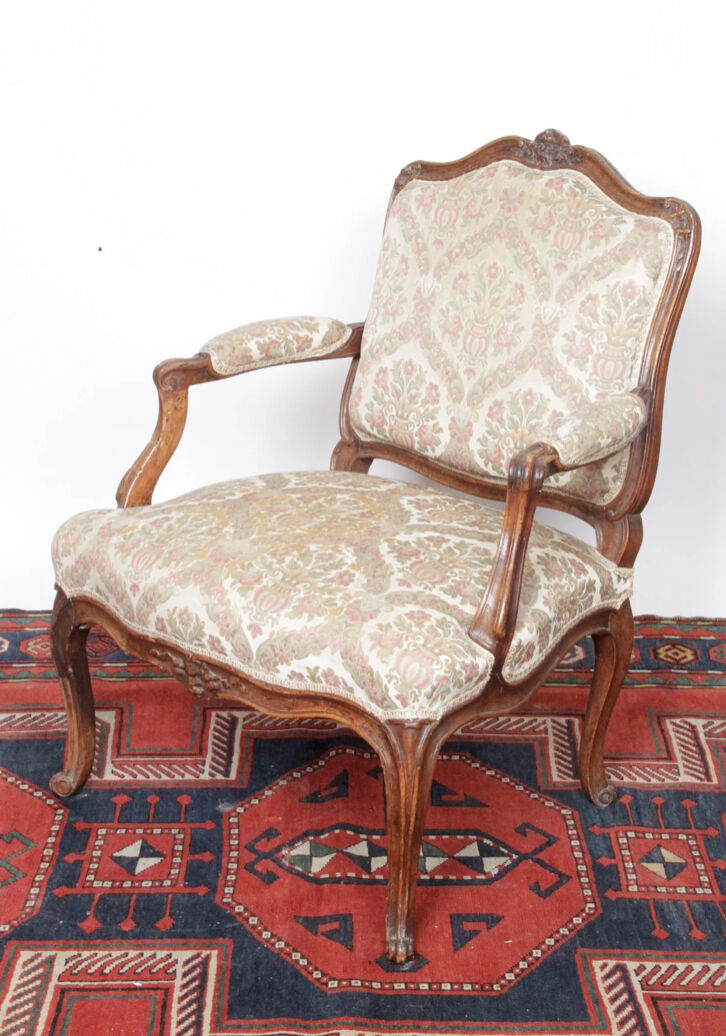 Louis XV armchair stamped Leduc (1685-1765)
