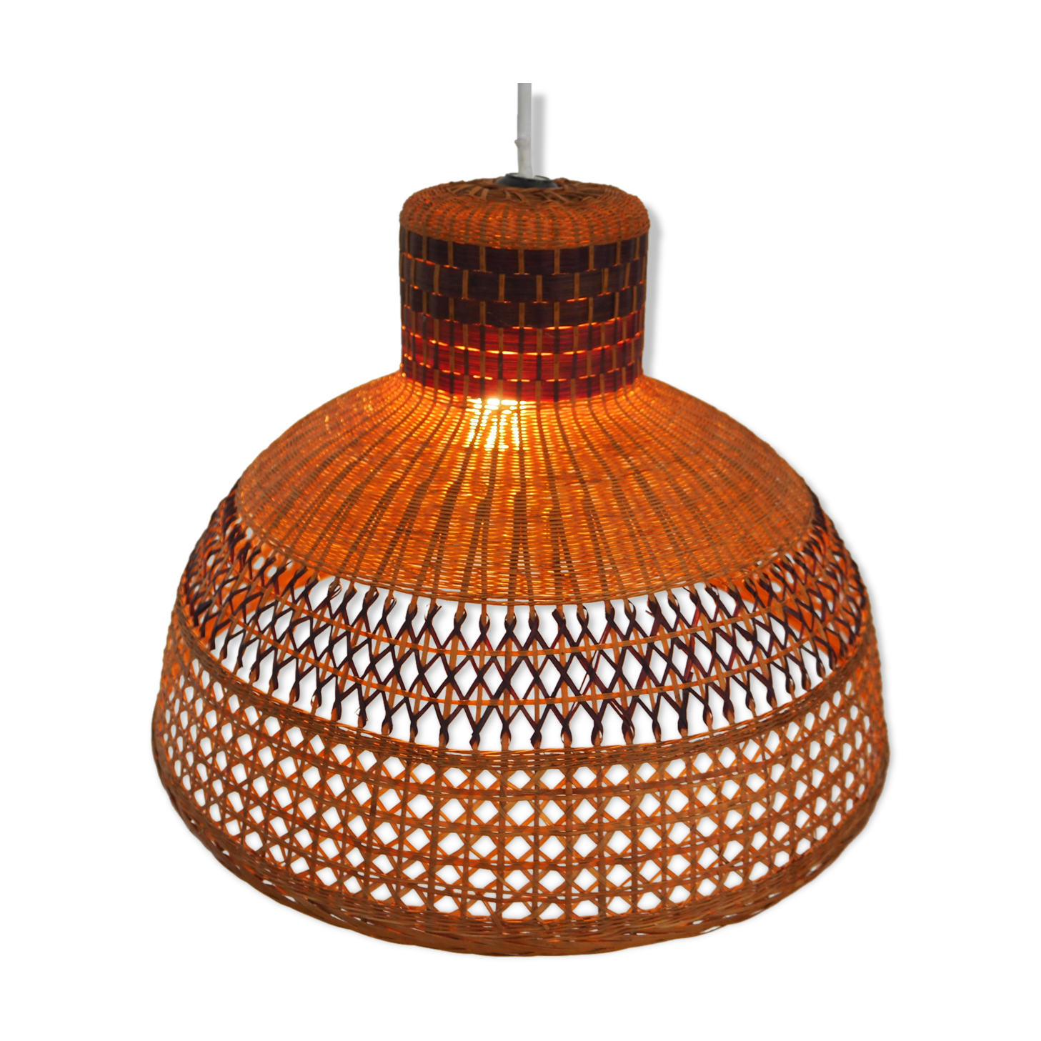 Vintage rattan lampshade