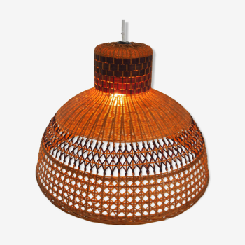 Vintage rattan lampshade