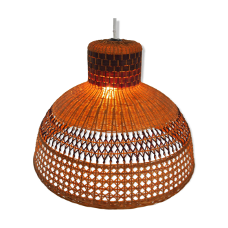 Vintage rattan lampshade
