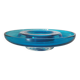 Round blue Murano glass bowl by Venini / signed