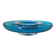 Round blue Murano glass bowl by Venini / signed