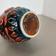 Ensemble de 2 vases multicolores en poterie Fat Lava Op Art par Bay Ceramics Allemagne, années 1960