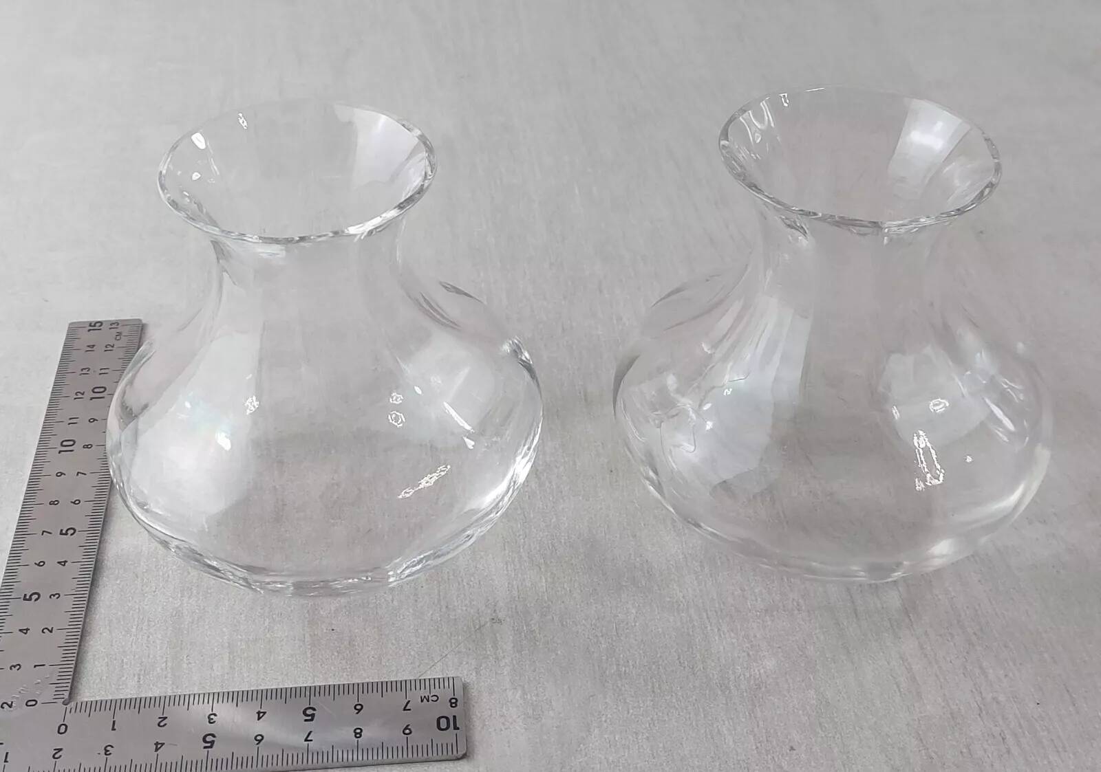 Pair of small antique vases, Touraine model, in Saint Louis crystal