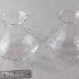 Paire d'anciens petits vases, modèle Touraine, en cristal de Saint Louis