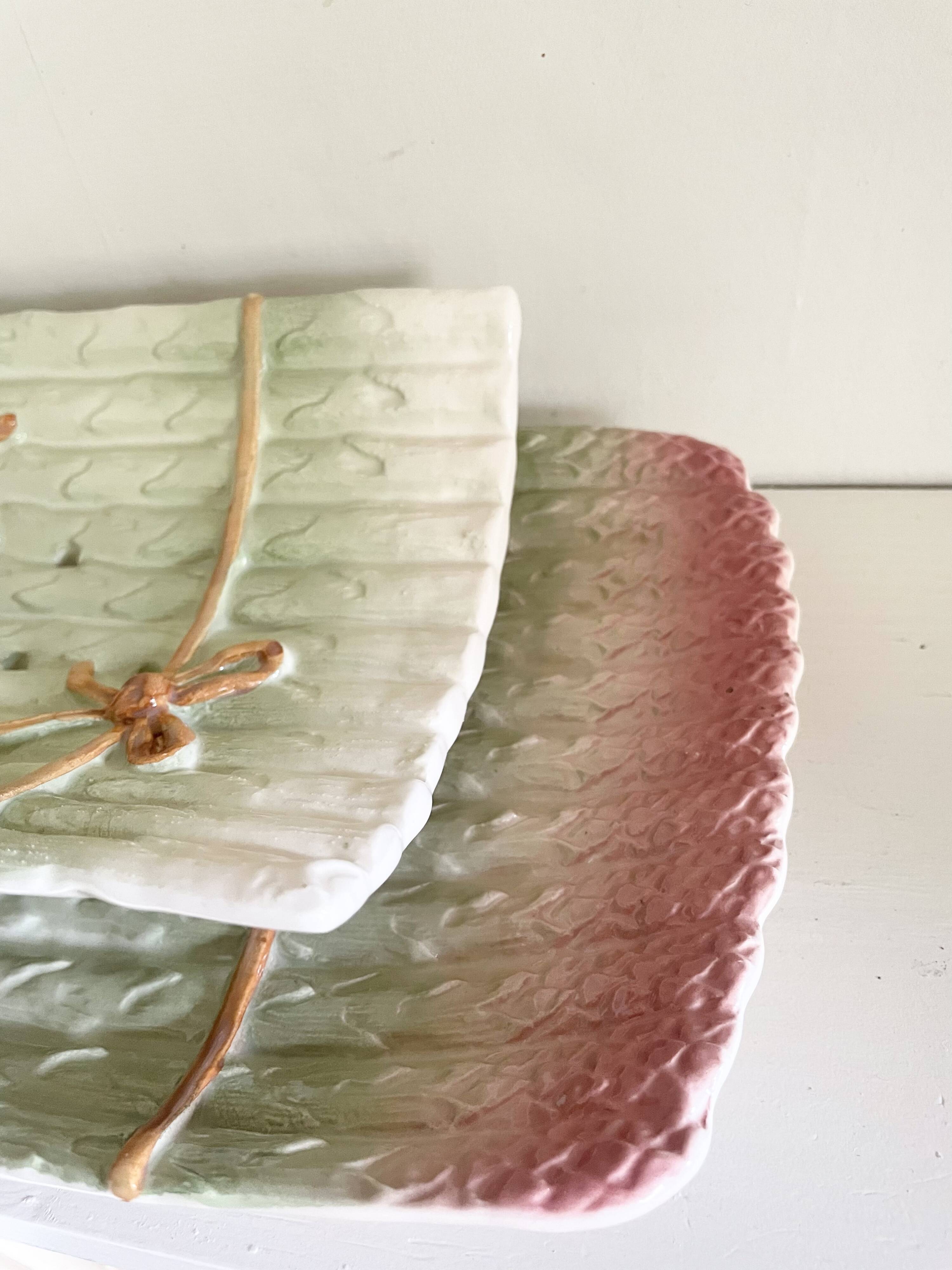 asparagus barbotine serving platters