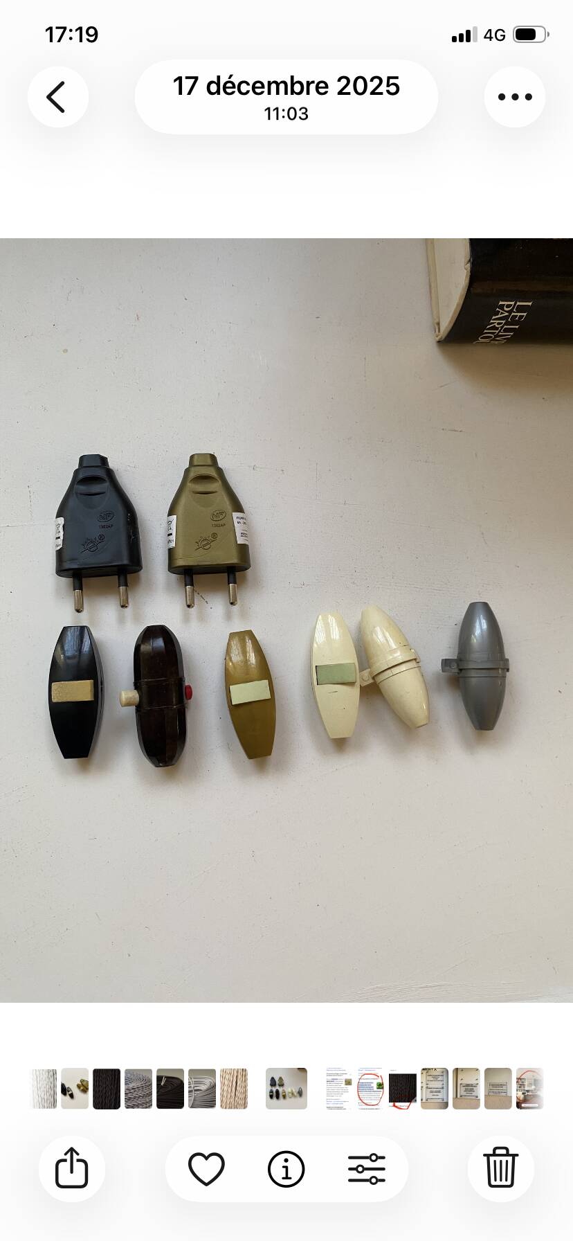 Wooden lamp, 2M fabric cable, cotton shade