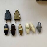 Wooden lamp, 2M fabric cable, cotton shade