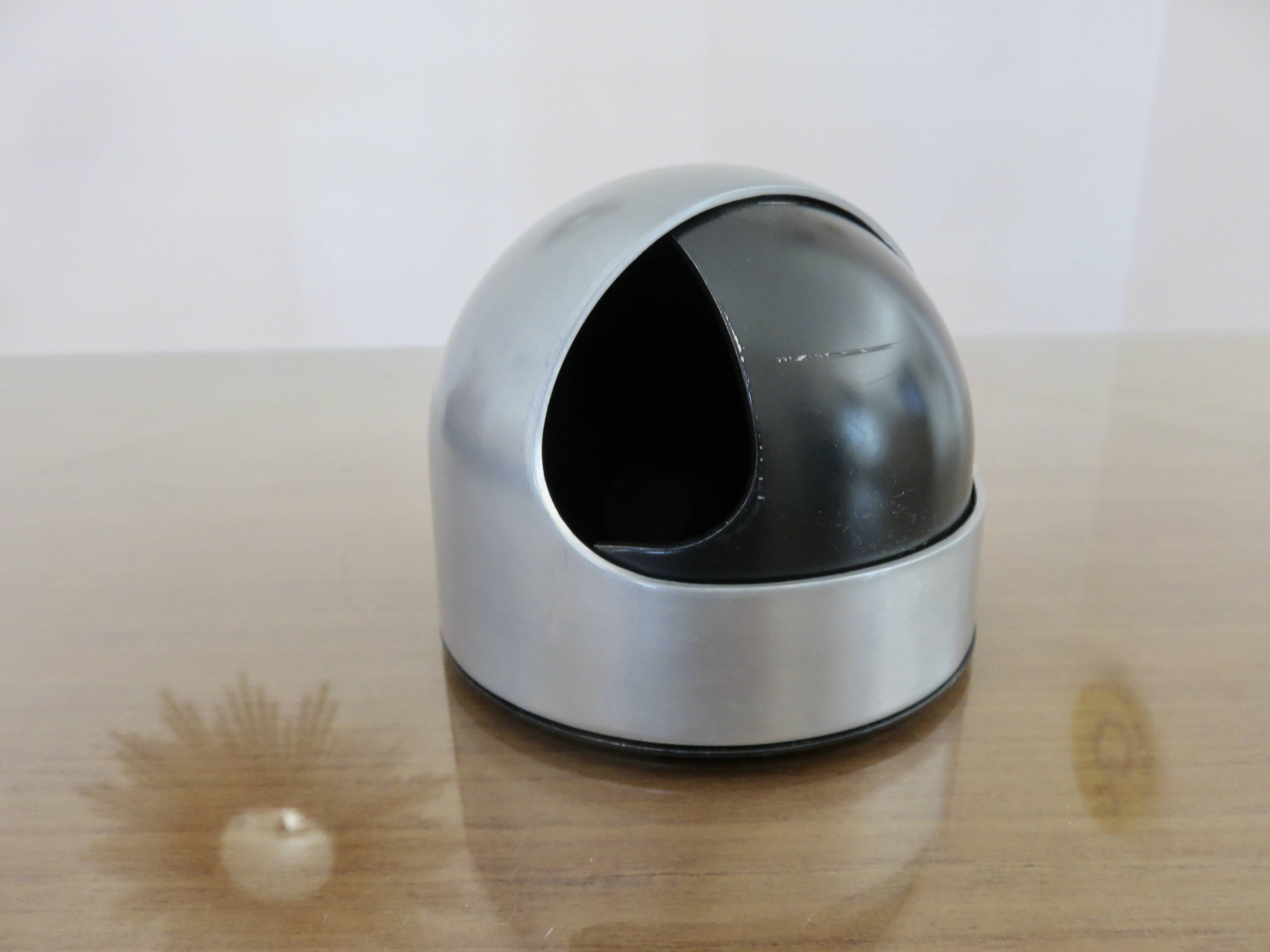 Vintage rotating ashtray "kasco" germany 1960-1970, aluminium