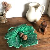 Ceramics leaf Sarreguemines