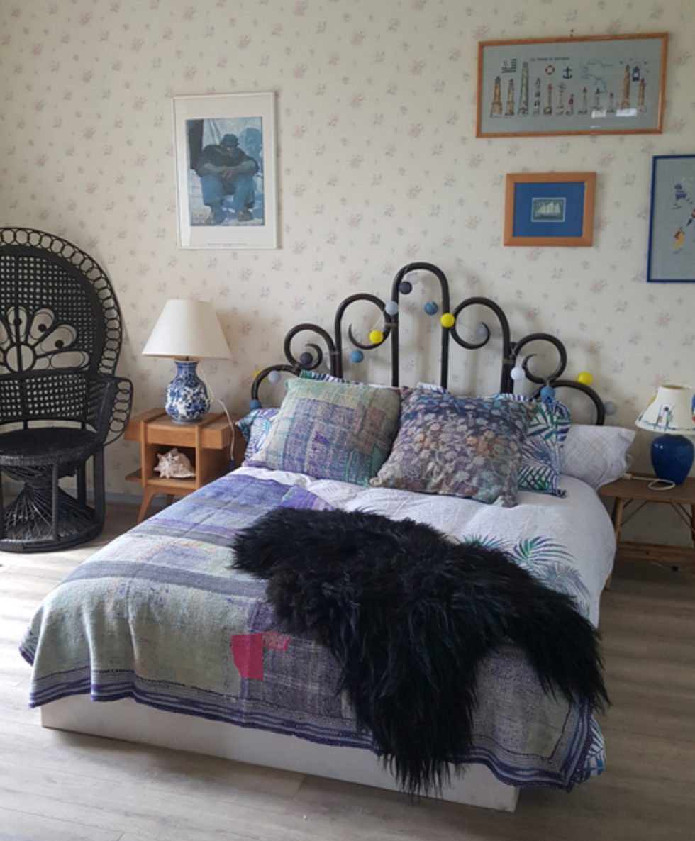 Vintage bamboo headboard 140 cm