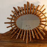 Rattan sun mirror
