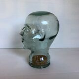 Green glass head