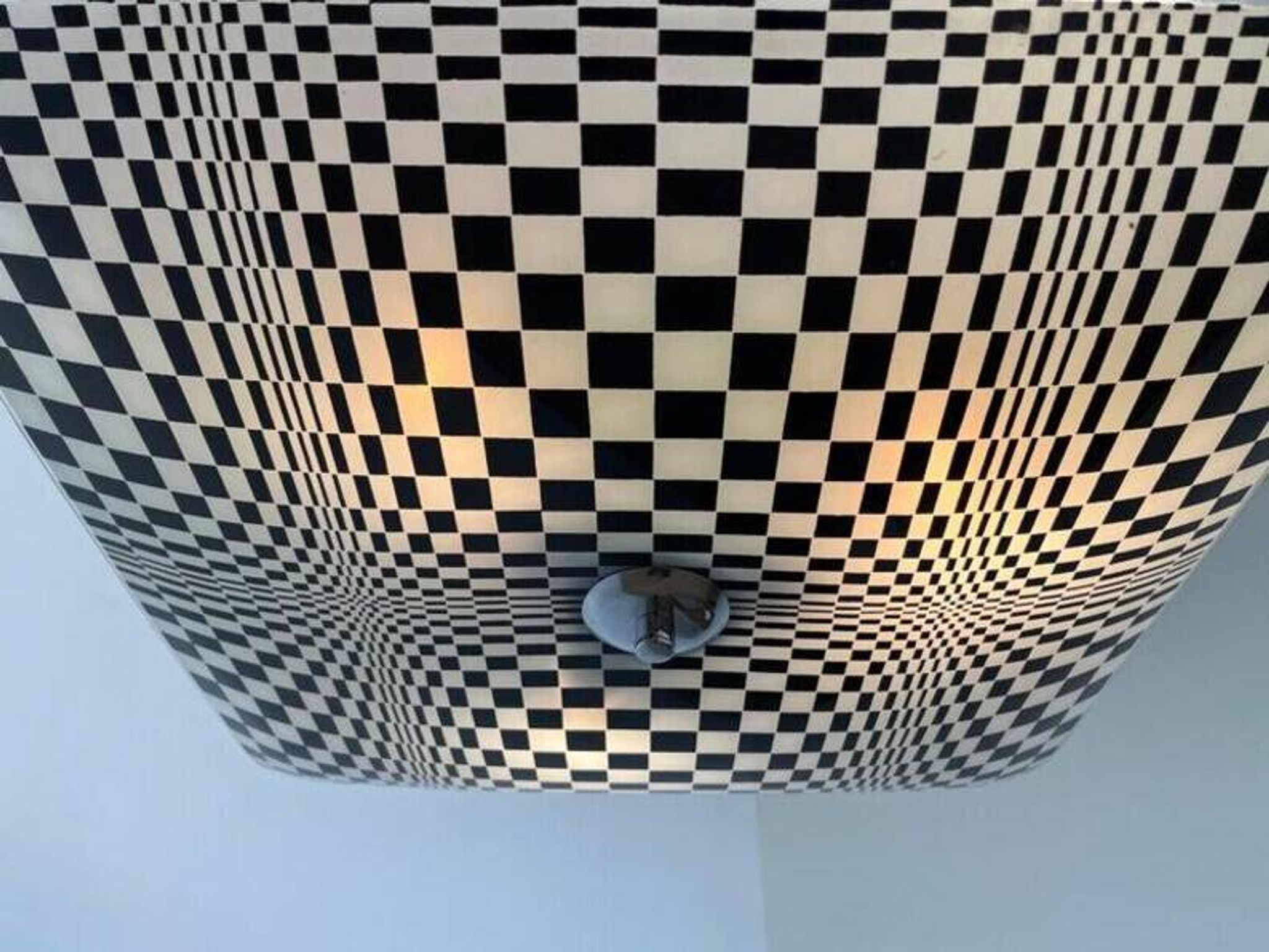 Mid-century design glass pendant by Napako, Czechoslovakia, 1970s.