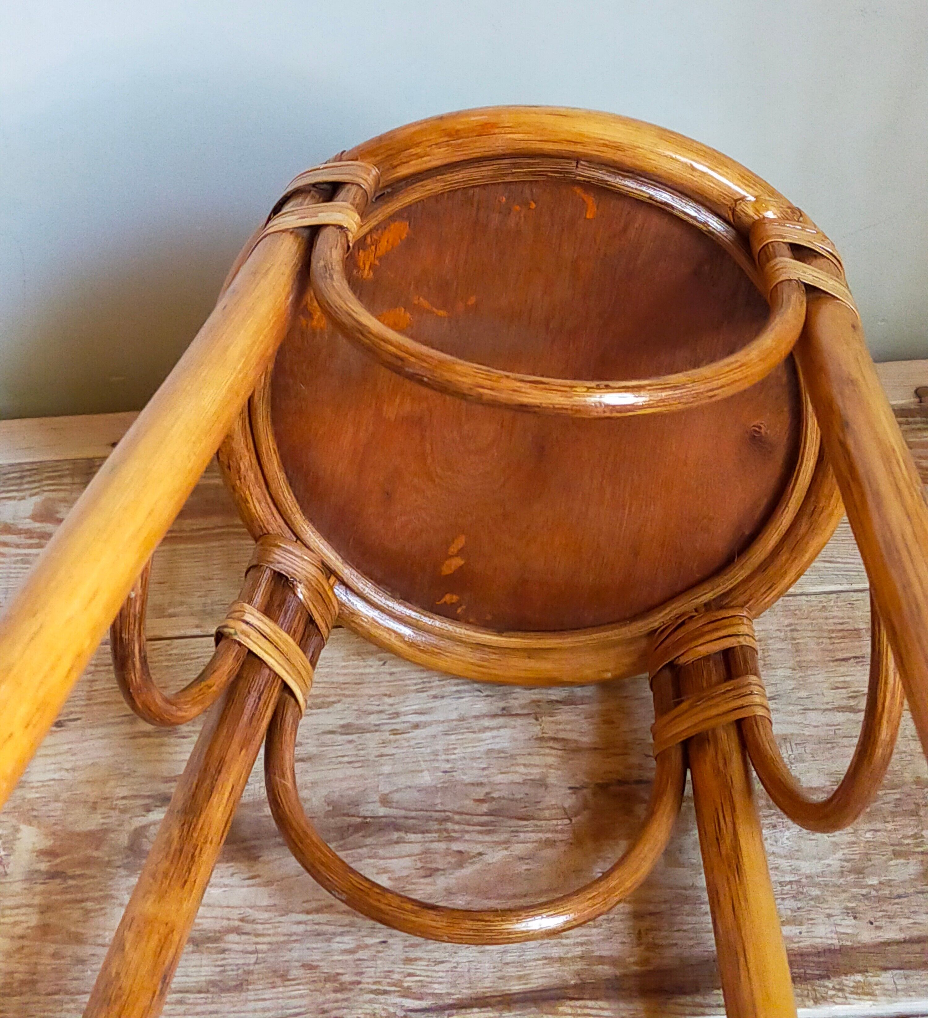 High harness in vintage rattan