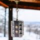 Portuguese Brutalist black cast iron hanging lamp